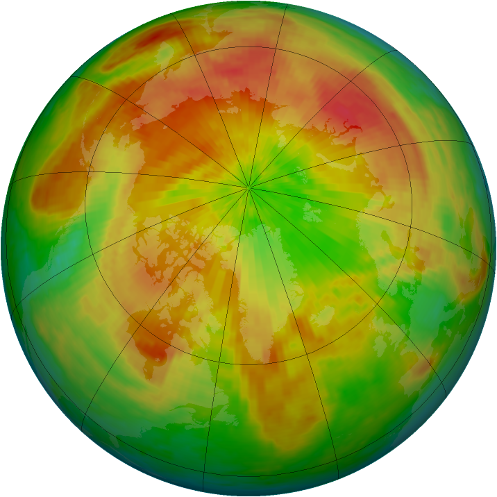Arctic ozone map for 22 April 2004